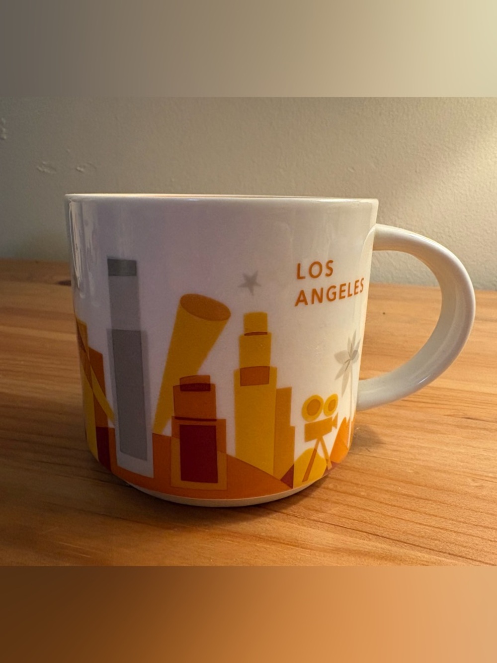 Starbucks Los Angeles You Are Here Ceramic Mug in White, Orange and Yellow